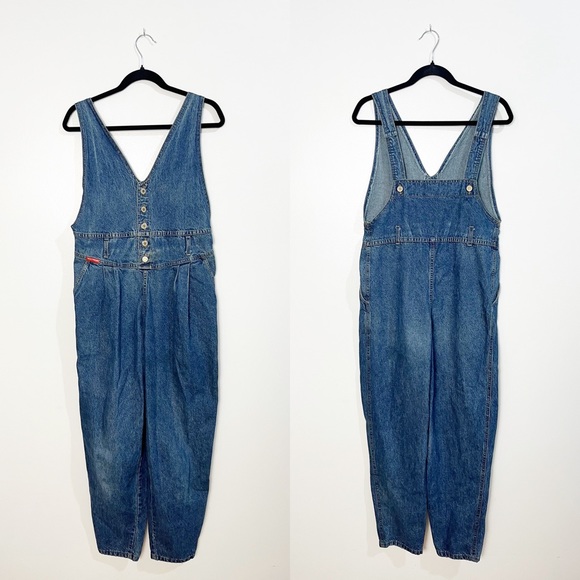 Hollywood Era Vintage 80’s denim overalls Medium